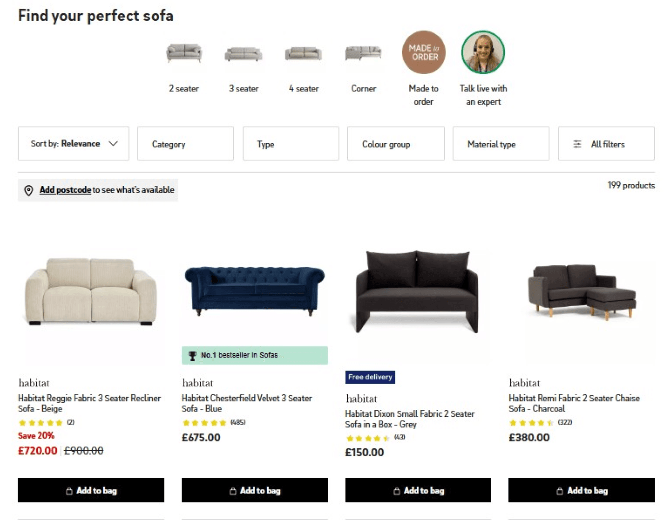 Before - Category Browsing