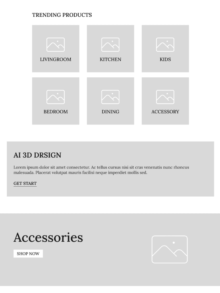 Wireframe - Product Categories