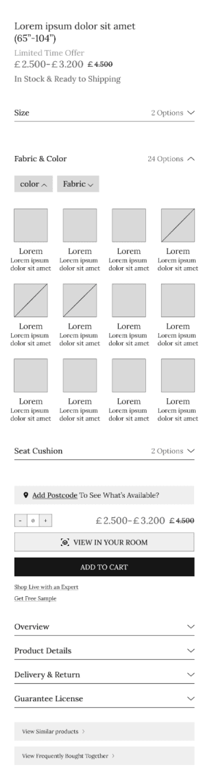 Wireframe - Product Details