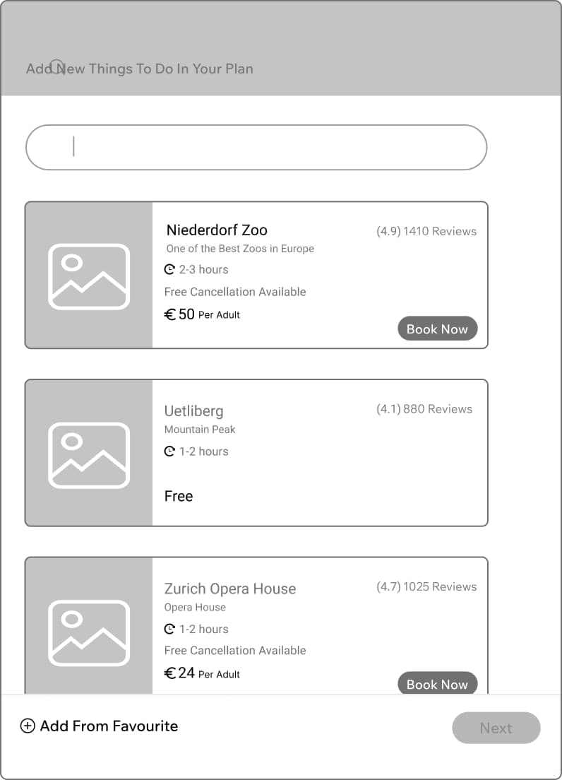 Wireframe - Map Section